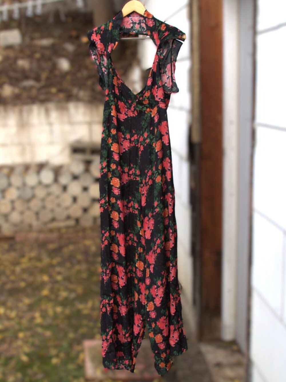 Anthropologie Plenty by Tracy Reese Laurette Floral V-Neck Wide Leg Jumpsuit L